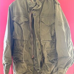 Men's Olive Green Military Field Jacket - Vintage